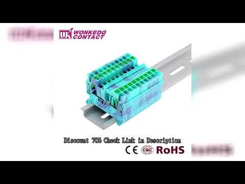 PT2.5-PE Push-in Ground Feed Through Protective Earth 2.5 Wire Electrical Connector Din Rail Termina