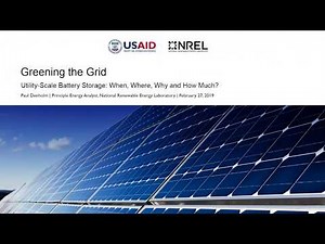 Greening the Grid: Utility-Scale Battery Storage