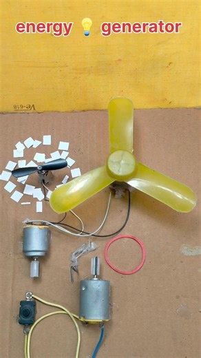 energy 💡 generator useing 3 Bled propeller #ytshorts विद्युत #diy #dc #experiment #shorts #video