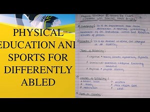 Class 12 Physical Education Notes Chapter 4 Physical Education and Sports for (notes in description)