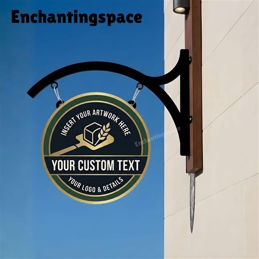 Personalized Metal Hanging Sign, Custom Outdoor Business Storefront Decor Board Wall Mount - Etsy
