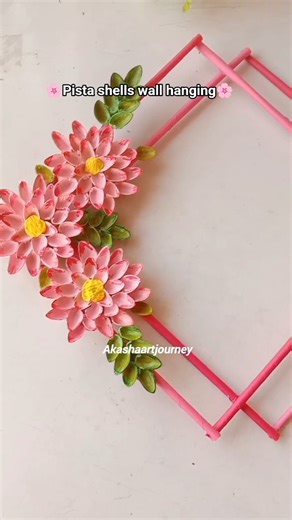 Wall Hanging Using Pista Shells🌸✨| DIY craft for room decor #pistashellcrafts #shorts