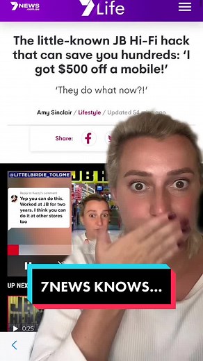 7NEWS Australia Report on JB Hi-Fi Shopping Hack