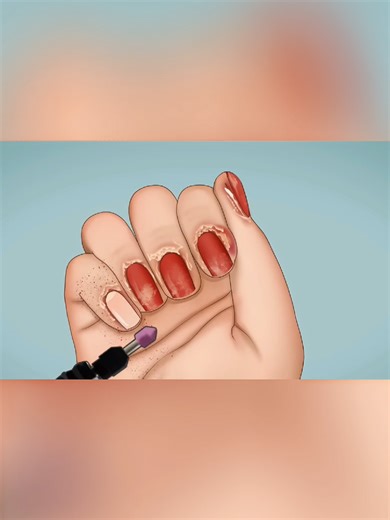 nails treatment and cleaning asmr animation #viral #fyp #nails #cleaning #asmr