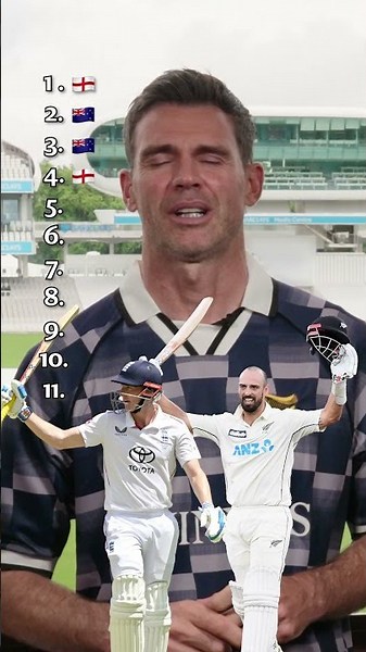 Jimmy Anderson England and New Zealand combined XI