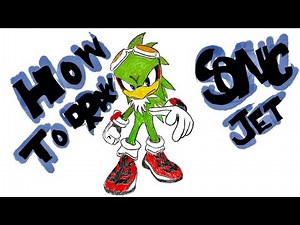 How to draw green sonic jet character from sonic forces game