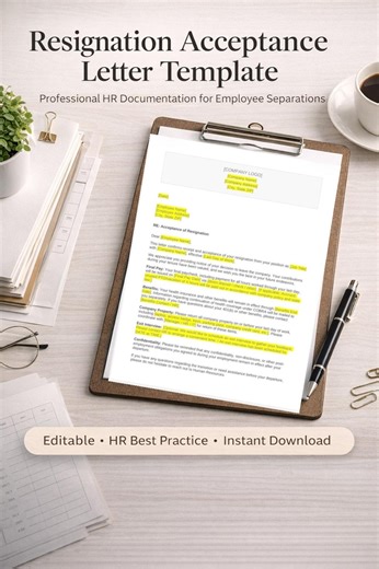 退職承諾書テンプレート | 編集可能なWord・PDF | 従業員退職手続き用HRテンプレート - Etsy 日本