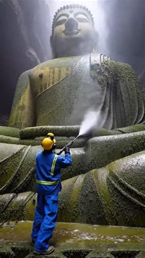 A Buddha Statue Recovered from the Sea and Its Restoration Process #buddha #nammoadidaphat #tubi
