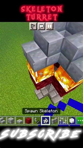 How To Make A SKELETON TURRET In Minecraft 🤯 #shorts #minecraft #viral