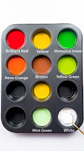 101K views · 329 reactions | Color Recipes From Just Brilliant Red, Yellow, Monastral Green and White #colors #asmr #art #satisfying | Painting Academy | Facebook
