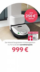 Den Testsieger erleben: Der Kobold Saugroboter mit Absaugstation nur für kurze Zeit zum Aktionspreis ✨ Jetzt 250 € sparen! 😍 | Kobold Deutschland