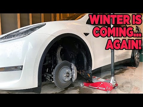 Tesla Model Y Winter Tire and Wheel DIY Install How to Guide | It actually LOOKS BETTER!