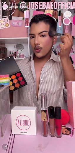 Okayyyy look at that blush 😮‍💨😍 @Jose bae using our Life is a Celebration palette ✨ #lurella #lurellafam #lurellacosmetics #josebae #josebaelive #fyp