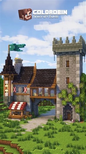 Goldrobin on Instagram: "Medieval Gatehouse 🏰 - Minecraft 💾 Download on Patreon (link in bio) 🎮 Minecraft: Java 1.21.8 ☀️ Shaders: Complementary Like and follow for many more amazing Minecraft building ideas and Minecraft inspiration. Have fun building! #minecraft #minecraftbuilds #minecraftinspiration #minecraftideas #minecraftdecorations #minecraftdaily"