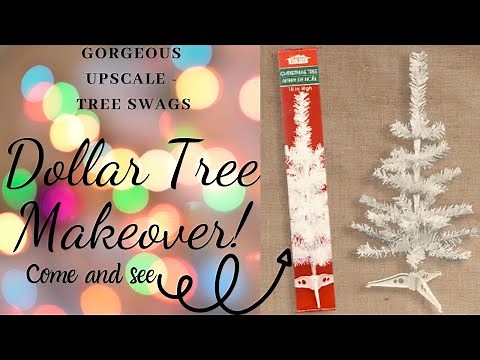Beautiful Winter Theme Swag - using Dollar Tree Christmas Trees - CHECK THIS OUT!! ❤️❤️