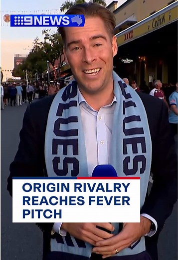 Blues Supporter on Enemy Territory Before Origin