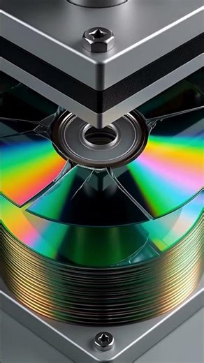 Hydraulic Press Crushing CDs | Rainbow Crack Effect