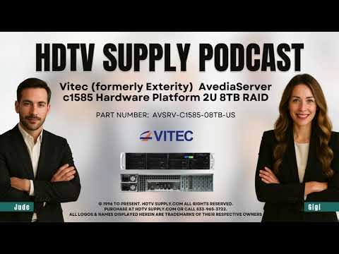 Vitec (formerly Exterity) AVSRV-C1585-08TB-US AvediaServer c1585 Hardware Platform 2U 8TB RAID