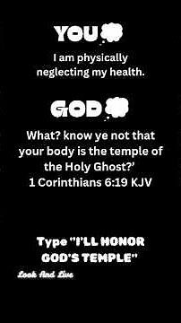 Your Body Is God’s Temple 🔥 | 1 Corinthians 6:19 KJV