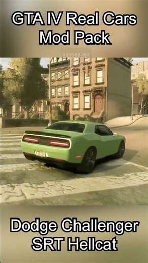 Dodge Challenger SRT Hellcat - GTA IV Real Car Mods #shorts