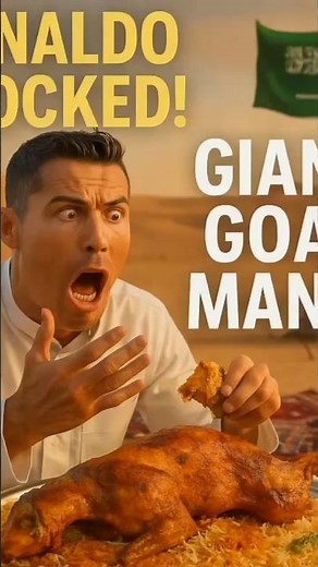 🇸🇦 Ronaldo Eats Full Goat Mandi in Saudi Arabia 🍖🔥 | Epic ASMR Feast