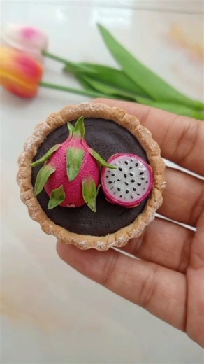 Dragon Fruit in Clay 🩷✨#claycraft #diy #craft #clay #satisfying