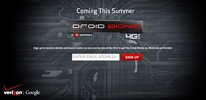 Droid Bionic sign-up page goes live