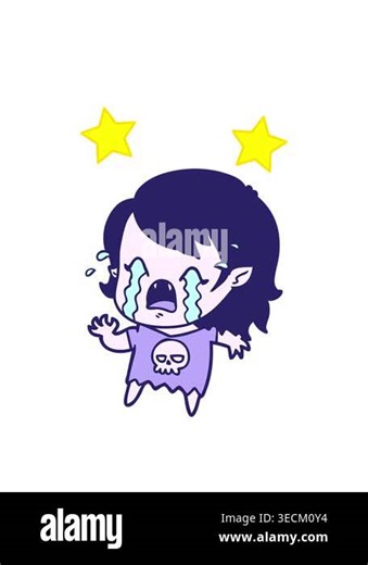 spinning stars animation of cartoon crying vampire girl Stock Video Footage - Alamy