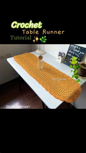 Easy Crochet Table Runner Pattern #crochet #crochettablecloth #crochethomedecor