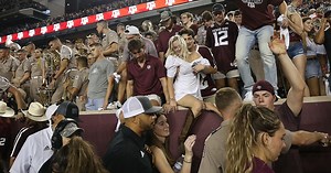 Nick Saban shows off golf ball-sized bruise from Texas A&M field storming