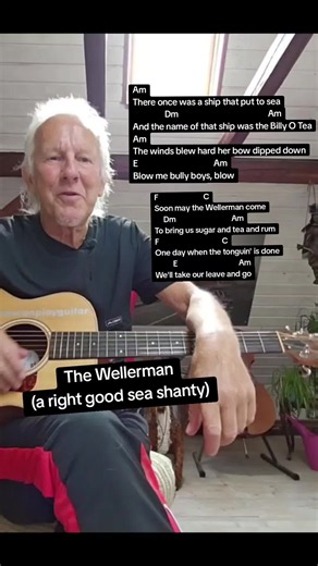 The Wellerman for easy guitar. #thewellerman #seashanty #fyp #guitar #song