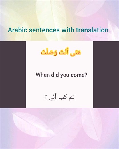 11 reactions | Important sentence for beginners with translation for daily routine #arabicsentences #arabic #howtospeakarabic #howtosoeakarabic #learnarabicwords #learnarabiclanguage #speakarabic #ArabicLanguage | al-arbia | Facebook