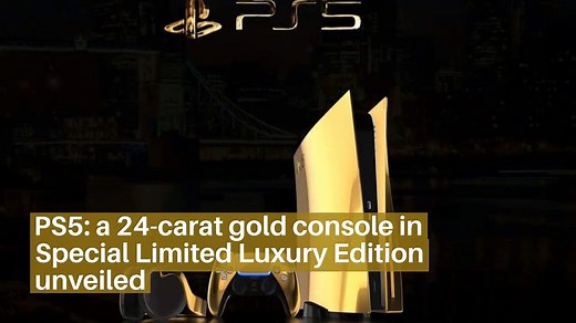 PS5: a 24-carat gold console in Special Limited Luxury Edition unveiled