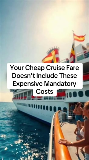 Your Cheap Cruise Fare Doesn't Include These Expensive Mandatory Costs cruise hidden costs explained, mandatory cruise gratuities, cruise drink package costs, shore excursion pricing, cruise WiFi charges, specialty dining upcharges, port fees and taxes cruise, true cost of budget cruises #cruisetips #cruisenews #cruisecosts #hiddenfees #budgetcruise first time cruise tips