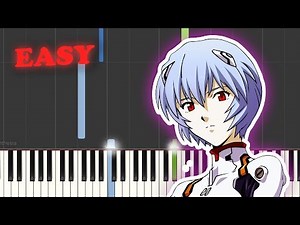 Neon Genesis Evangelion OP THEME - EASY Piano Tutorial - (A Cruel Angel's Thesis)