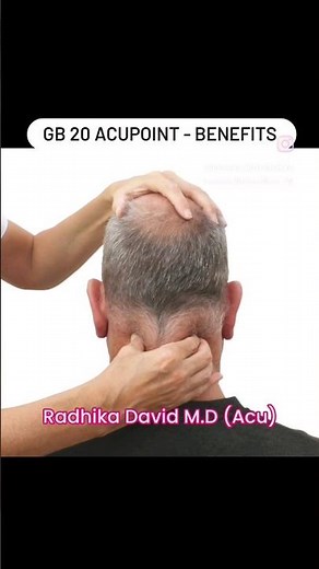 Best acupressure point GB 20 headache, migraine, dizziness, muscle tension, relaxation