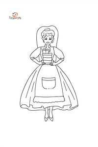 Barbie and Cake coloring page ♥ Print for Free!