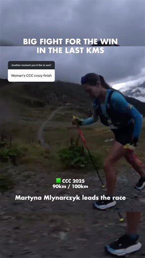 What a battle it was between Martyna 🇵🇱 and Sylvia 🇳🇴 in the final 10 km of the 🟩 CCC. Only 18 seconds separated the two runners after 100 km, 5,700 meters of elevation gain, and more than 11h30 of racing. We don’t know about you, but we were out of breath watching that epic battle 🤩 // Quelle bataille entre Martyna 🇵🇱 et Sylvia 🇳🇴 dans les 10 derniers kilomètres de la 🟩 CCC. Seulement 18 secondes d’écart entre les deux coureuses après 100km, plus de 5700m de dénivelé positif et plus 