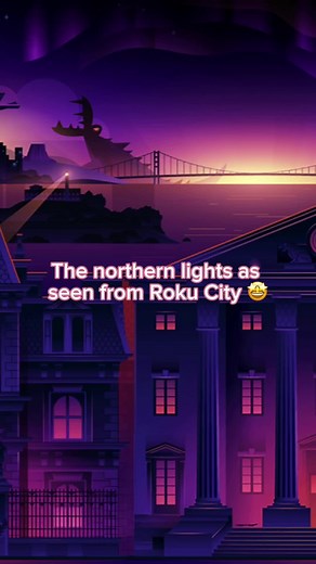 The northern lights as seen from Roku City. 🤩 | roku city