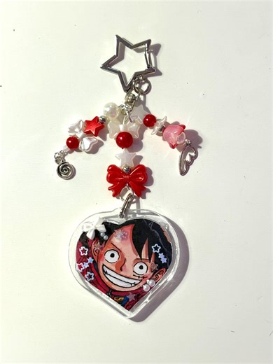 One Piece Luffy Keychain - Etsy
