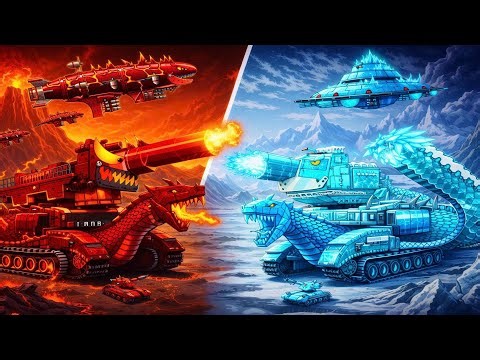 The World of Fire Tank vs Ice Tank – 300+ Rockets vs Nuclear Beasts!
