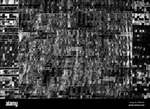 Abstract black and white pixel pattern background of a digital glitch Stock Photo - Alamy