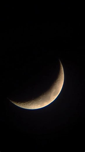 i capture moon form my through telescope #space #moon #hello #moon 🔭