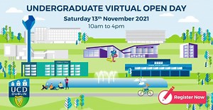 Do you know anyone interested in studying at UCD? The UCD Virtual Open Day is on this Saturday, 13th November from 10am to 4pm. This is a great chance to talk to college staff about all our courses. Our students will also be there to answer any questions about their experience as a student at UCD. | My UCD