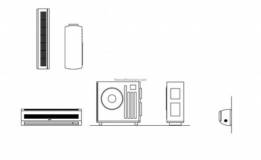 Mini-Split - Free CAD Drawings