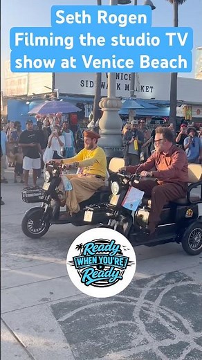 🎬 Seth Rogen Filming The Studio at Venice Beach! 👀 Hollywood Takes Over!