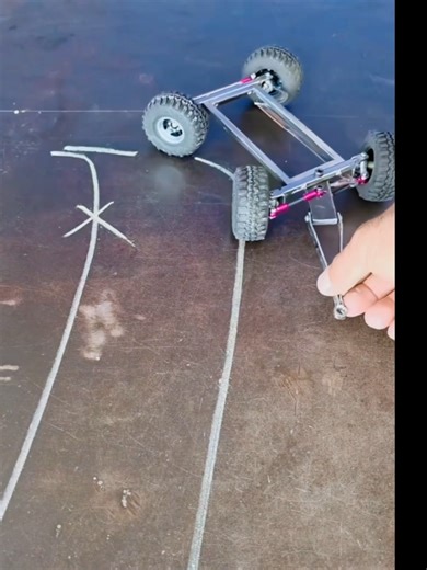 simple mechanical all wheel steering system robot chassis 🤖 🚗 #mechanical #steeringwheel #robot #fyp #diy