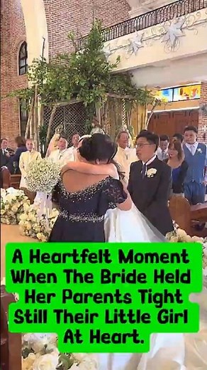 A Heartfelt Moment When The Bride Held Her Parents Tight, Still Their Little Girl At Heart. #wedding