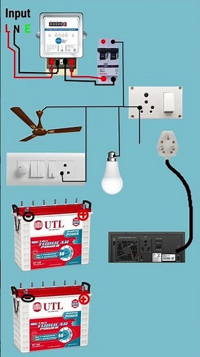double battery inverter connectiondual battery setup with inverterbattery inverter #youtube #sorts