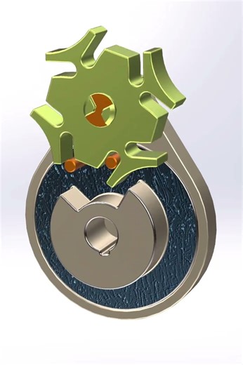 Four-Stop Geneva Drive Mechanism | Intermittent Indexing ⚙️ #shorts